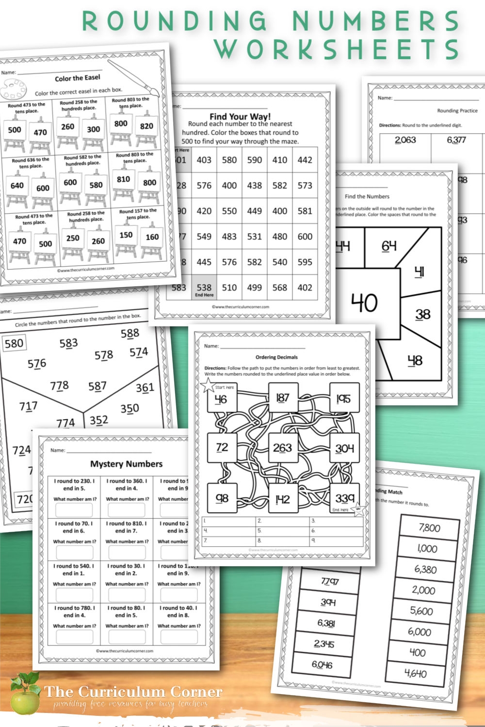 Free Printable Math Worksheets Rounding Numbers