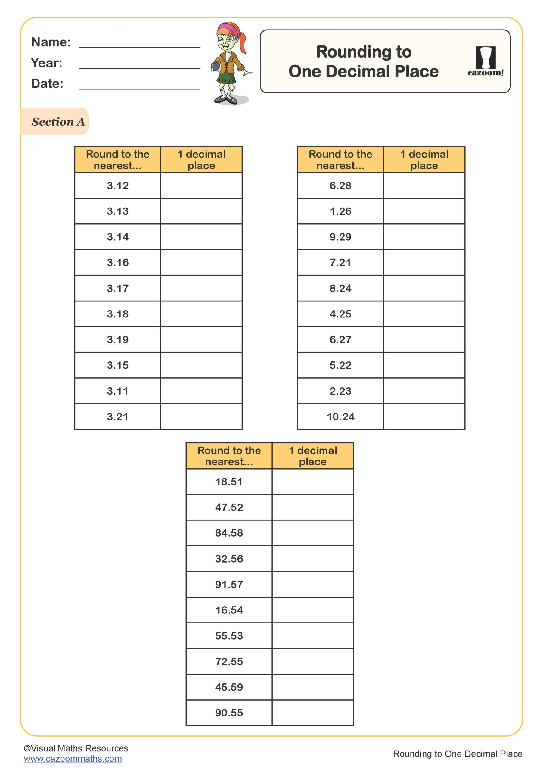 Rounding To One Decimal Place Worksheet Fun And Engaging Year 5 PDF Worksheets Rounding To One Decimal Place Worksheet Fun And Engaging Year 5 PDF Worksheets