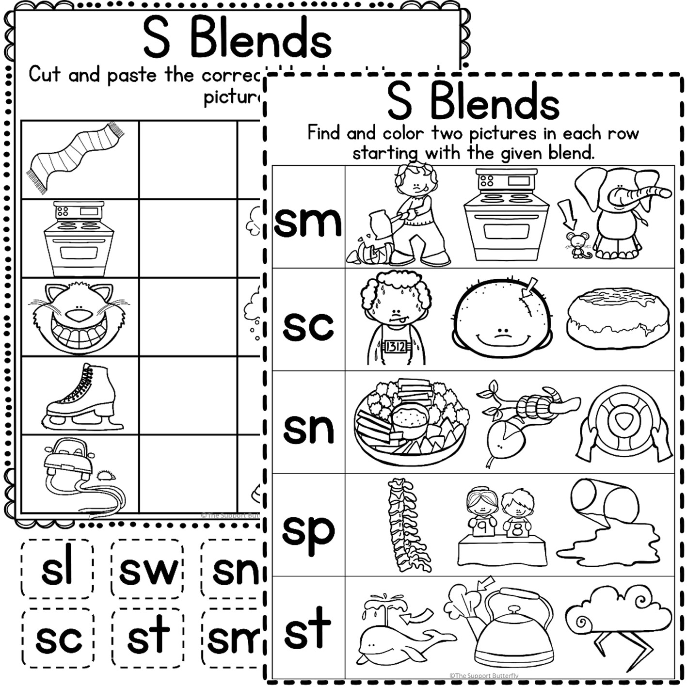 St Consonant Blends Worksheets Free Printable
