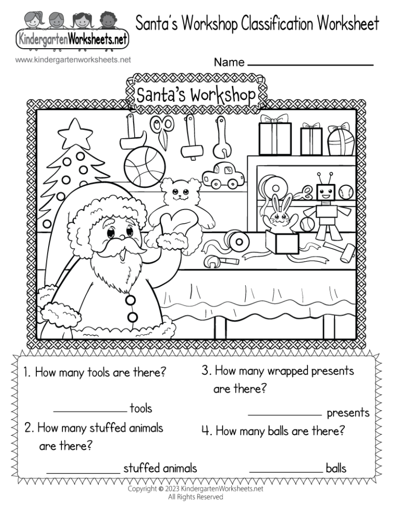 Santa s Workshop Classification Worksheet Free Printable Digital U0026 PDF