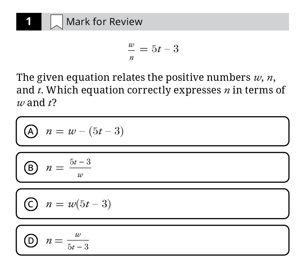 SAT Math Practice Questions Uncover The SAT Math Section The Princeton Review
