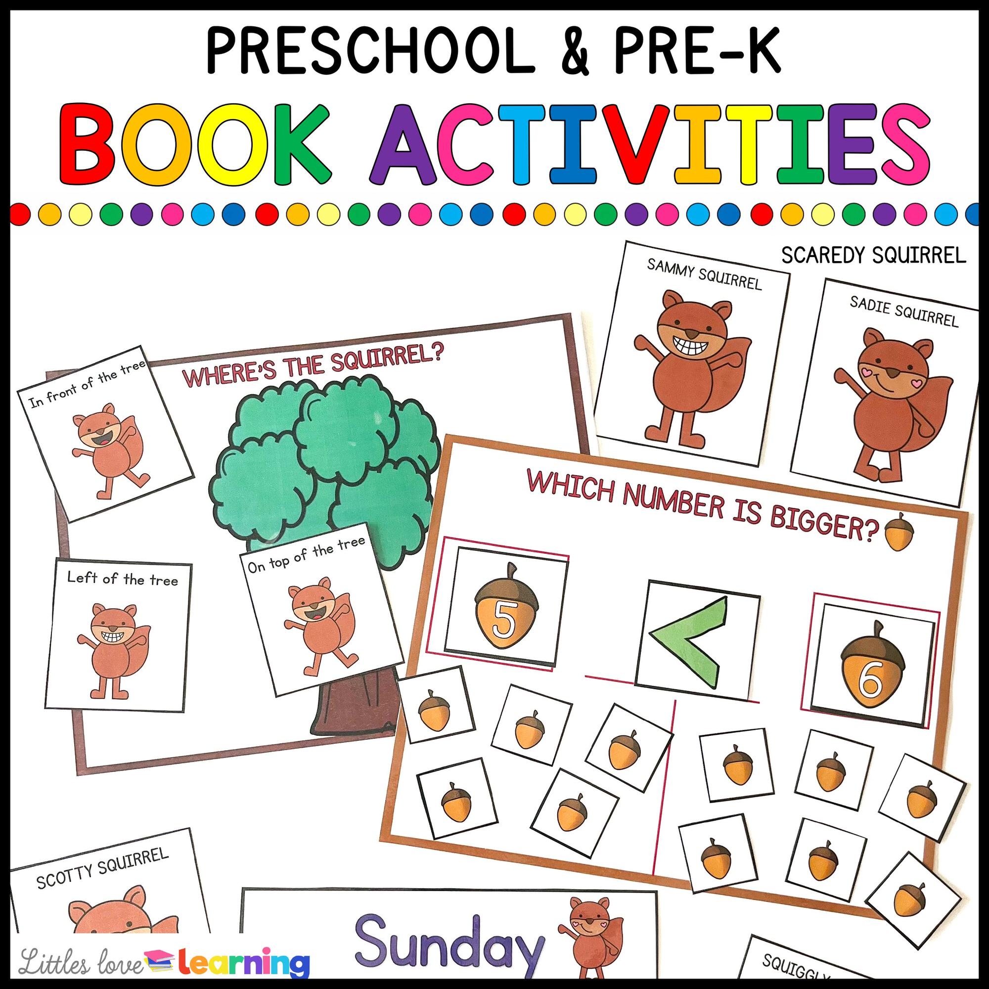 SCAREDY SQUIRREL BOOK ACTIVITIES