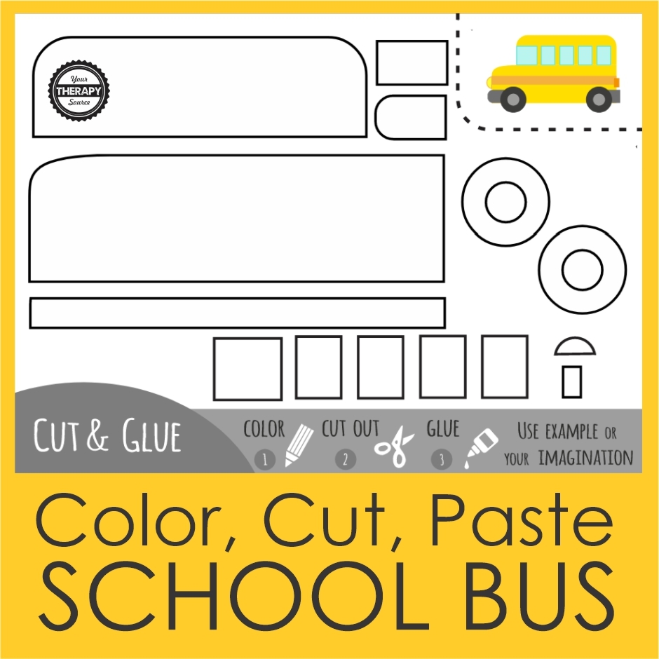 School Bus Craft Free Printable Your Therapy Source School Bus Craft Free Printable Your Therapy Source