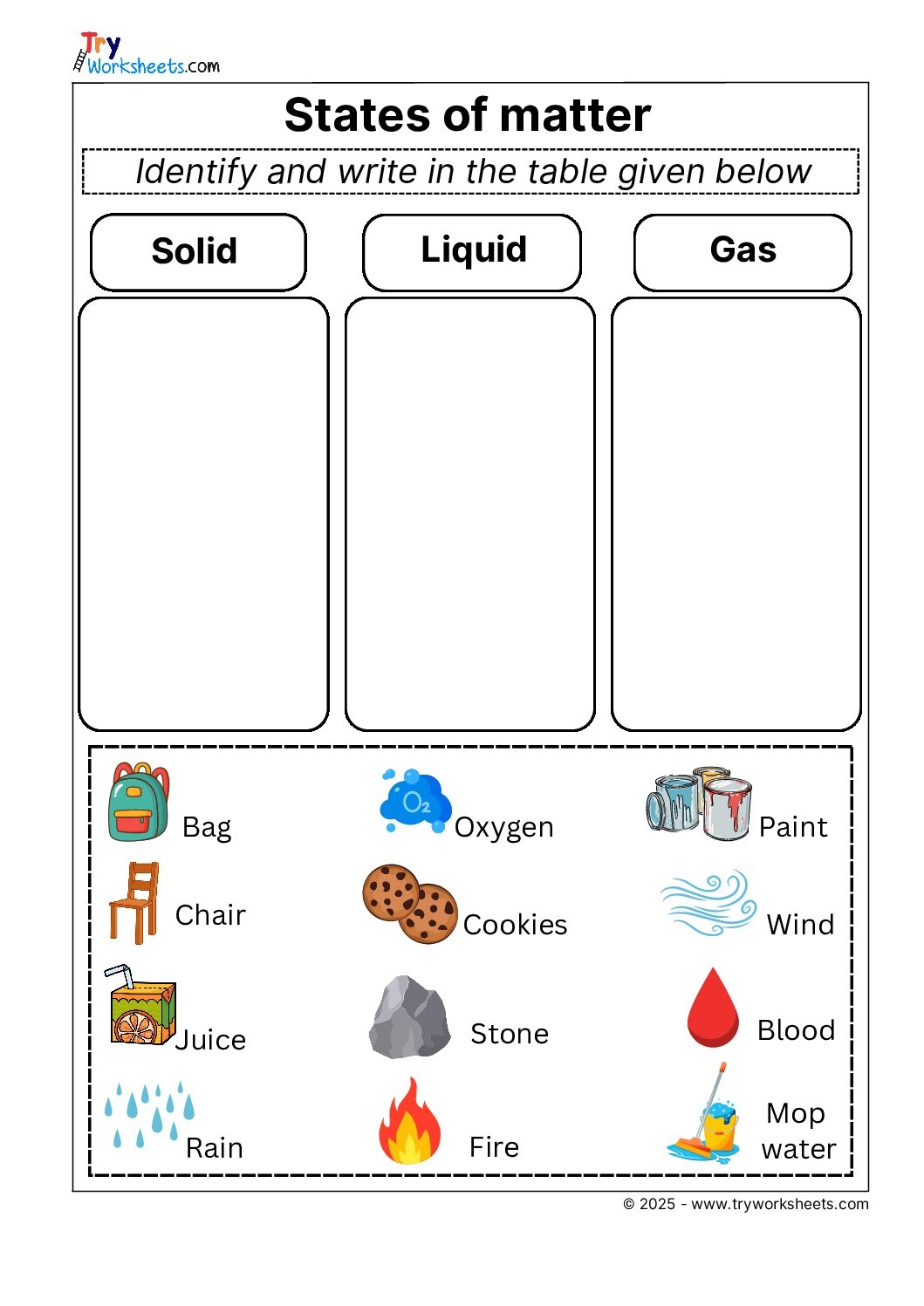Science Grade 3 Worksheets Identify State Of Matter Try Worksheets Science Grade 3 Worksheets Identify State Of Matter Try Worksheets