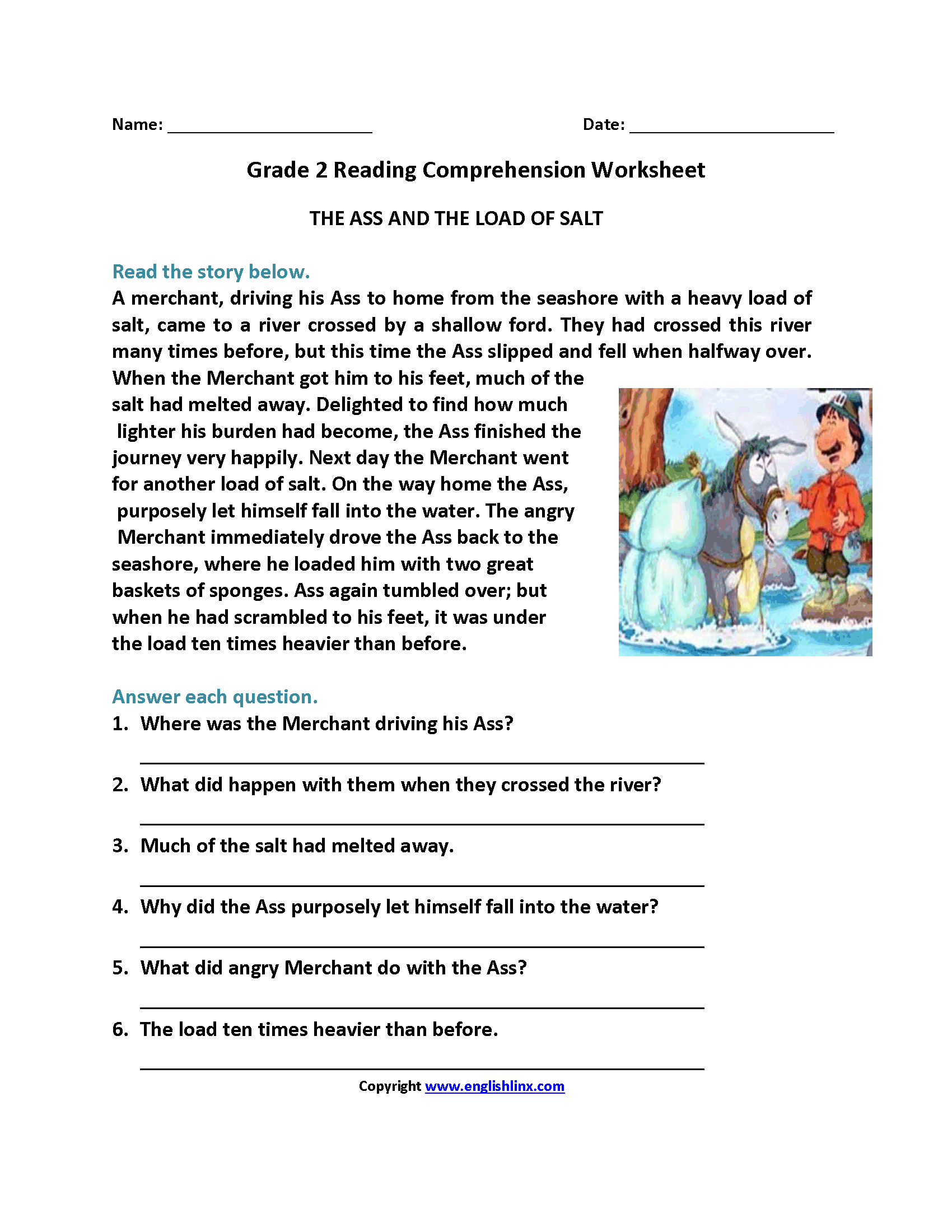 Ela Worksheets 2nd Grade Free