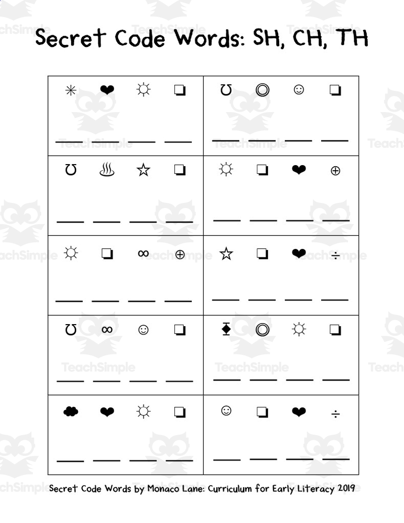 Secret Code Printable Worksheets Secret Code Printable Worksheets