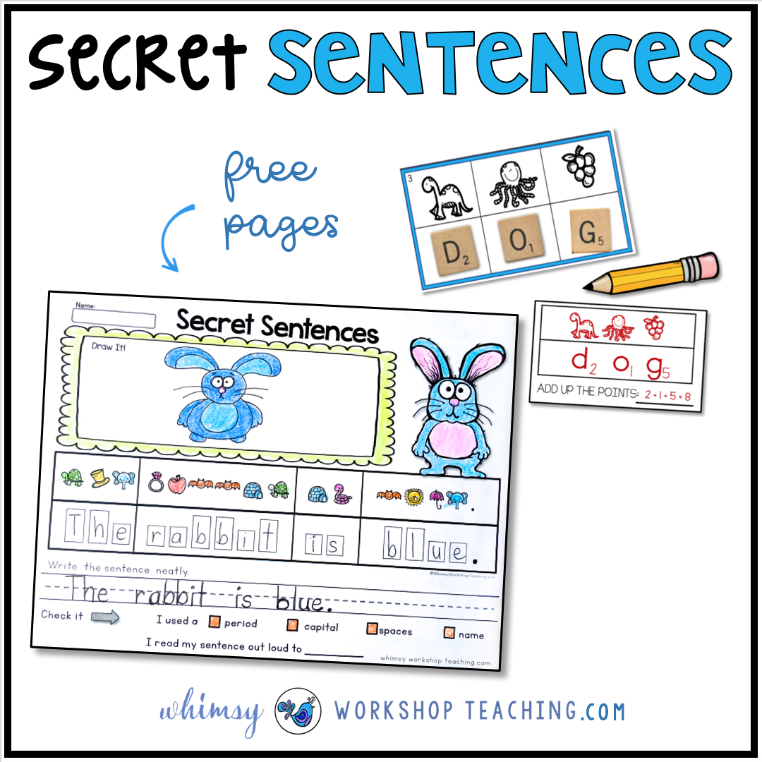 Secret Sentences Are A Fun Way To Learn Sentence Building And Practice Letter Sound Knowledge At The Same Time Whimsy Workshop Teaching Secret Sentences Are A Fun Way To Learn Sentence Building And Practice Letter Sound Knowledge At The Same Time Whimsy Workshop Teaching