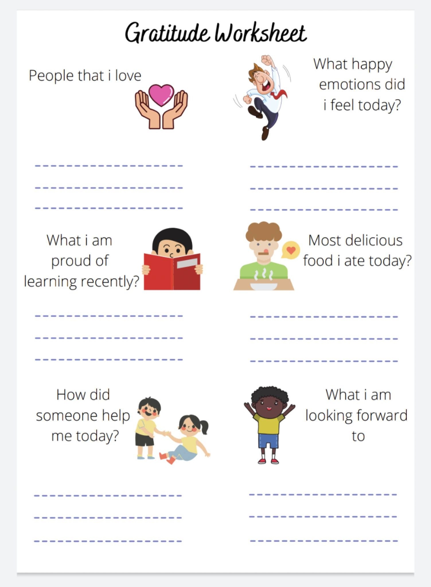 Free Printable Gratitude Worksheet For Students Free Printable Gratitude Worksheet For Students