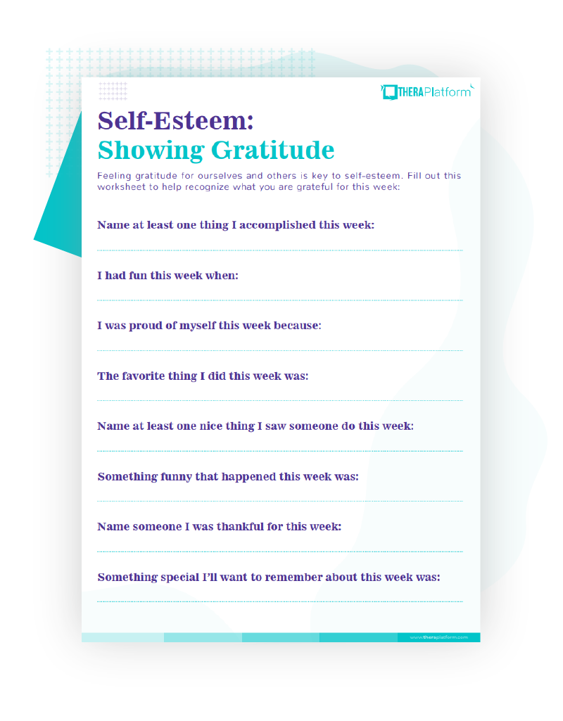 Free Printable Self-Esteem Worksheets Free Printable Self-Esteem Worksheets