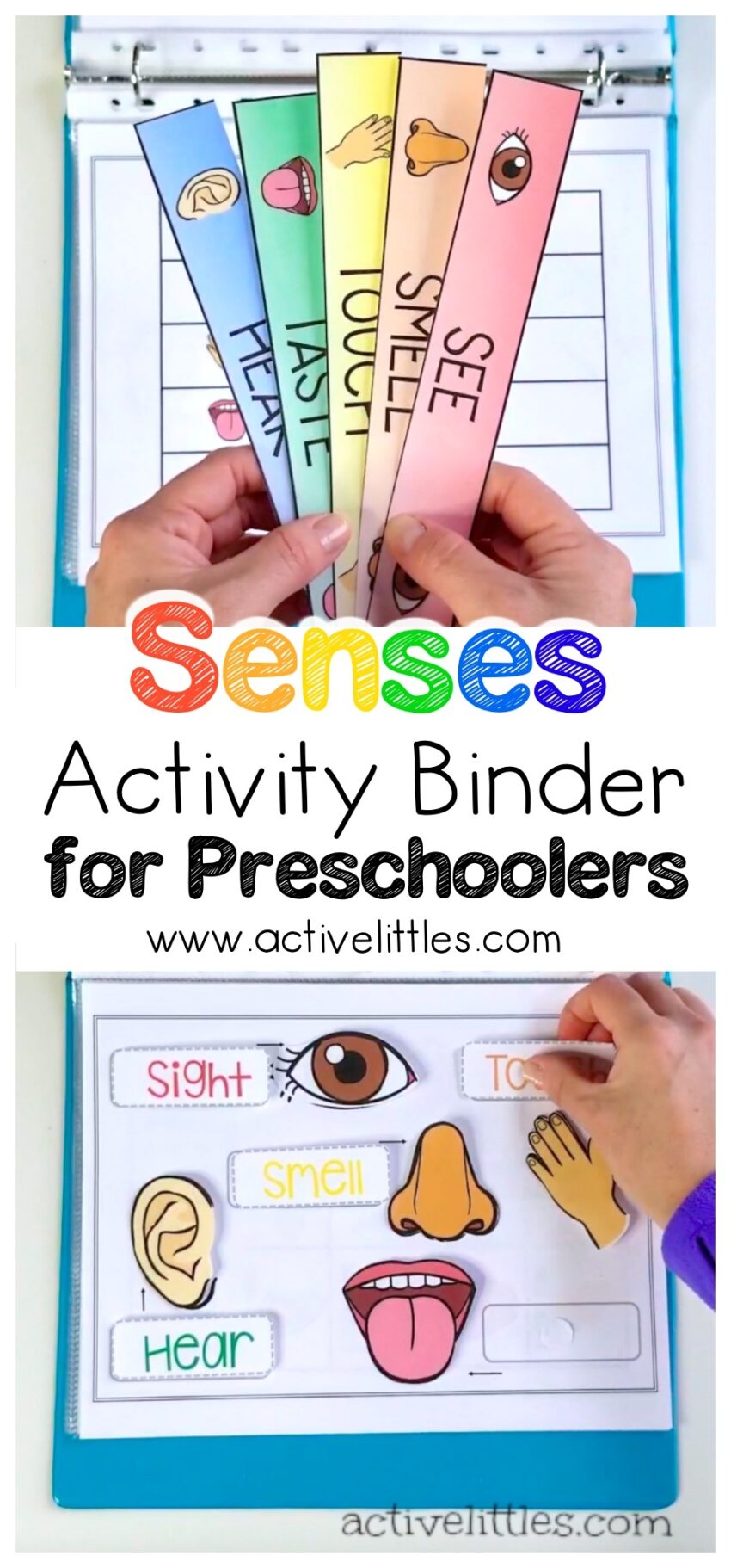 Senses Learning Activity Binder For Preschoolers And Kids Active