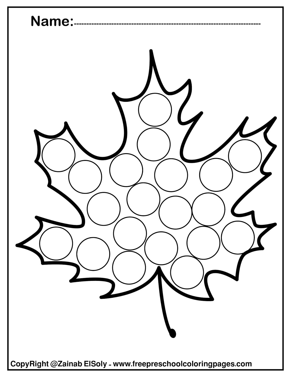 Printable Leaf Activities For Preschoolers