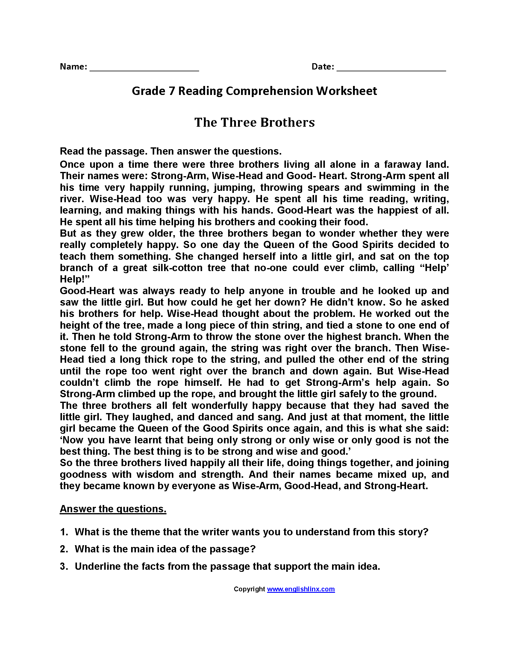 Free Worksheets For 7th Grade Enlglish Free Worksheets For 7th Grade Enlglish