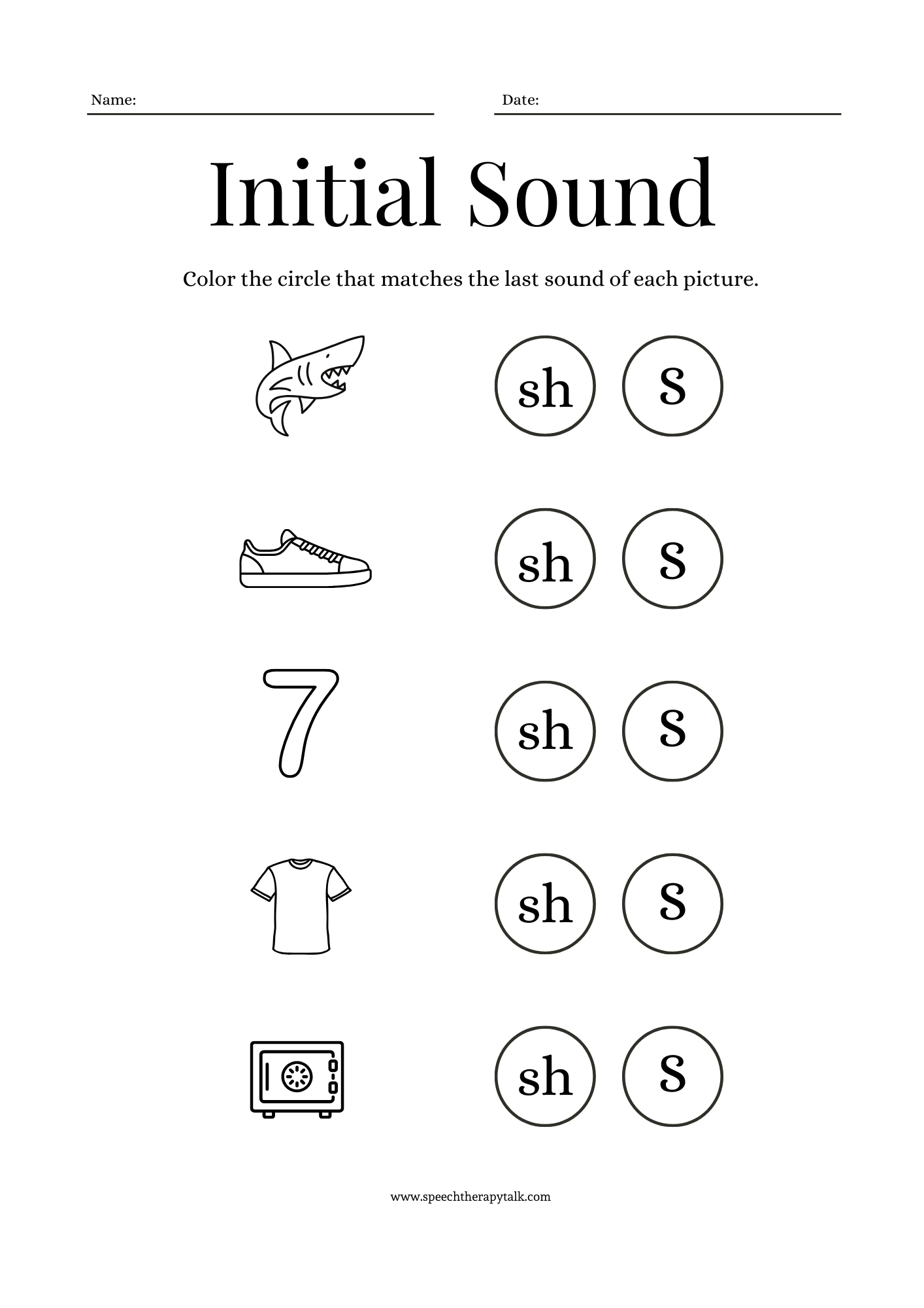 SH S Initial Final Sound Identification Speech Therapy Talk Membership SH S Initial Final Sound Identification Speech Therapy Talk Membership