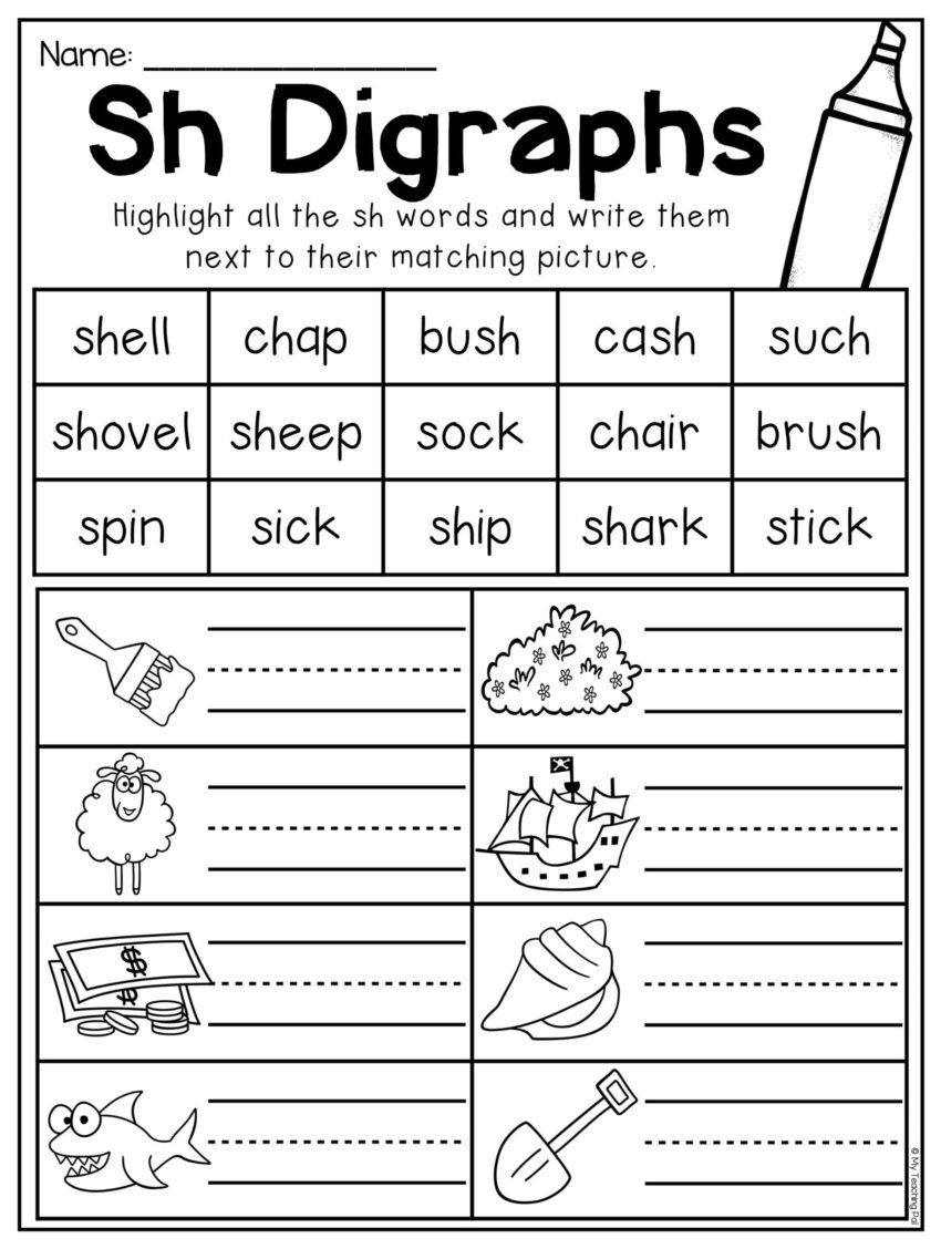 Sh Words Free Printables And Worksheets Worksheets PDF