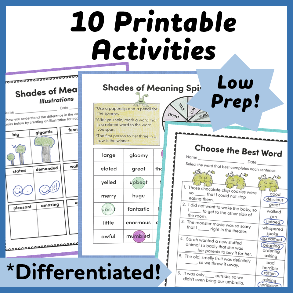 Vocabulary Games Printable Worksheets Vocabulary Games Printable Worksheets