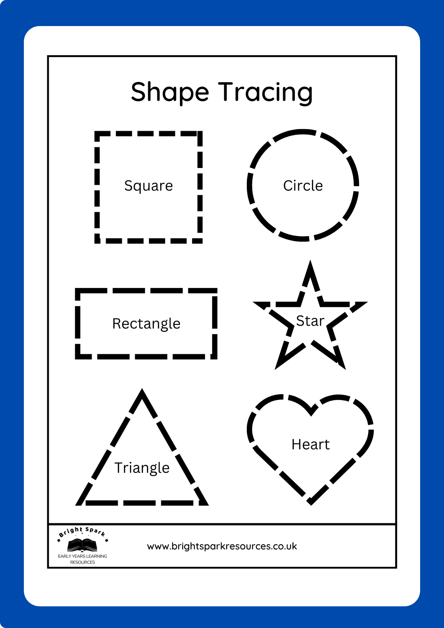 Shape Tracing Worksheets Printable