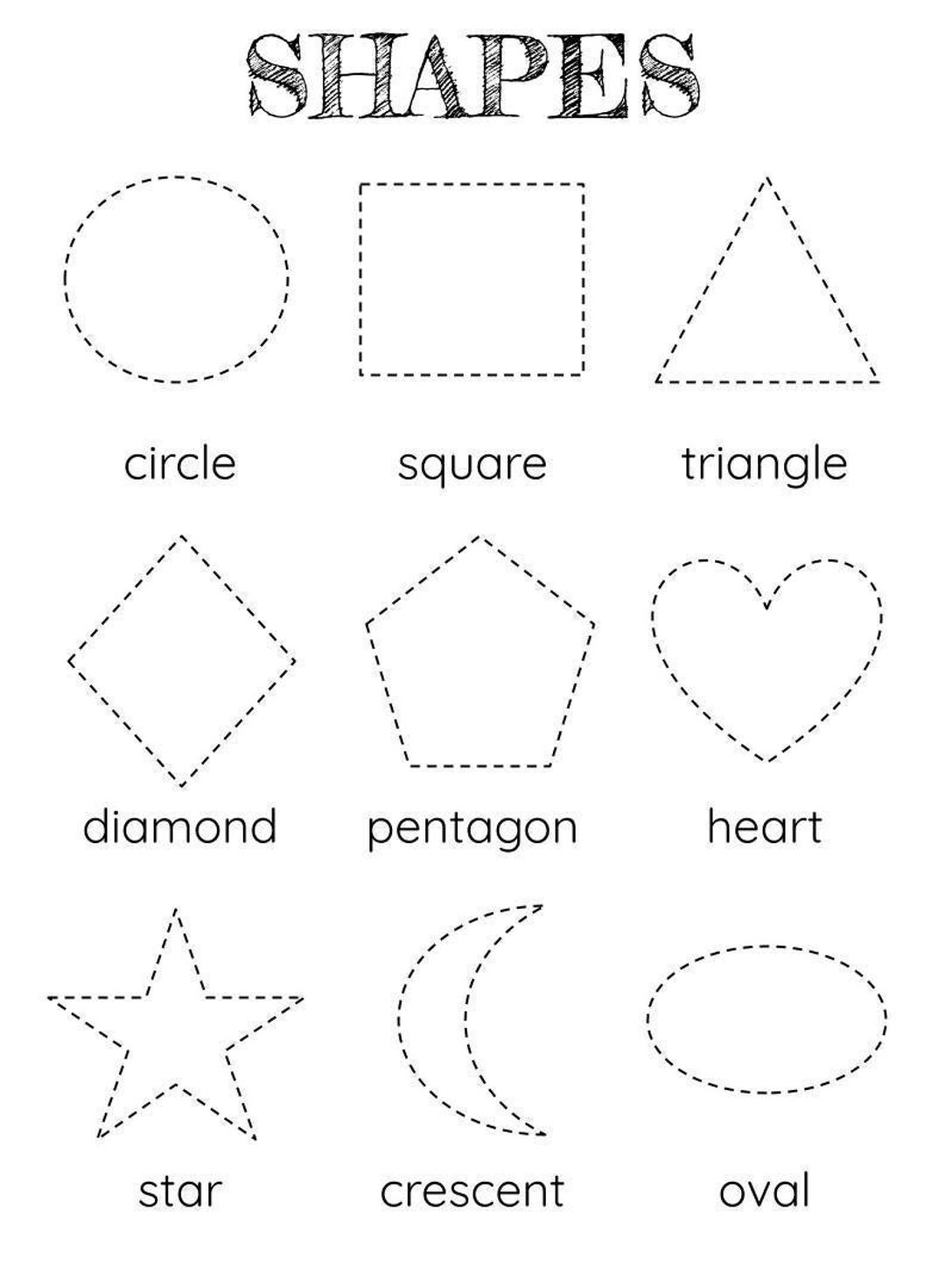 Shape Tracing Worksheet For Kindergarten Preschool Learn To Trace Shapes Montessori Activity Easy Printable Back To School Worksheet Etsy Shape Tracing Worksheet For Kindergarten Preschool Learn To Trace Shapes Montessori Activity Easy Printable Back To School Worksheet Etsy