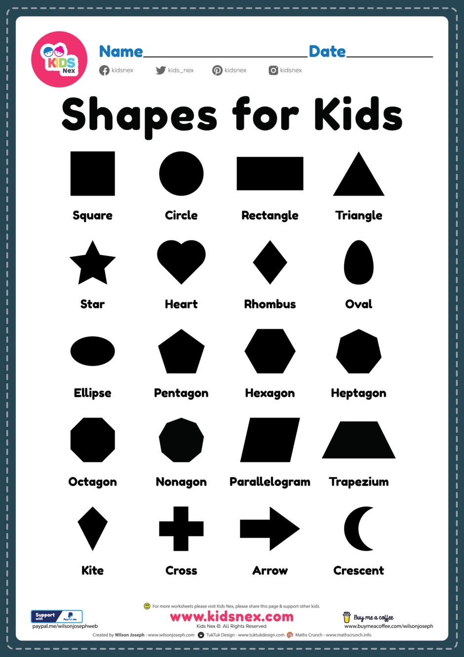 Preschool Kids Printable Activities