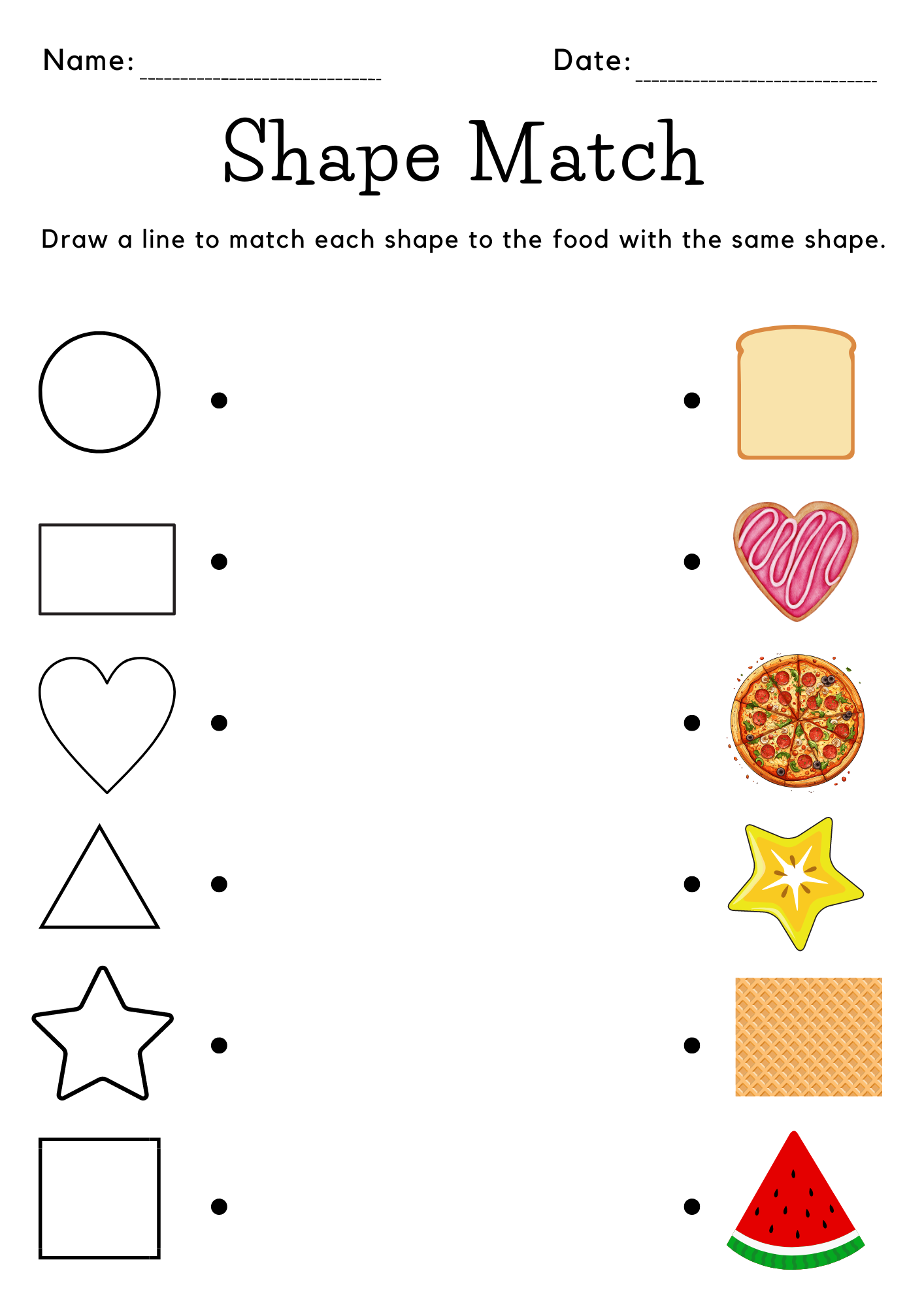 Foods Printables For Preschoolers