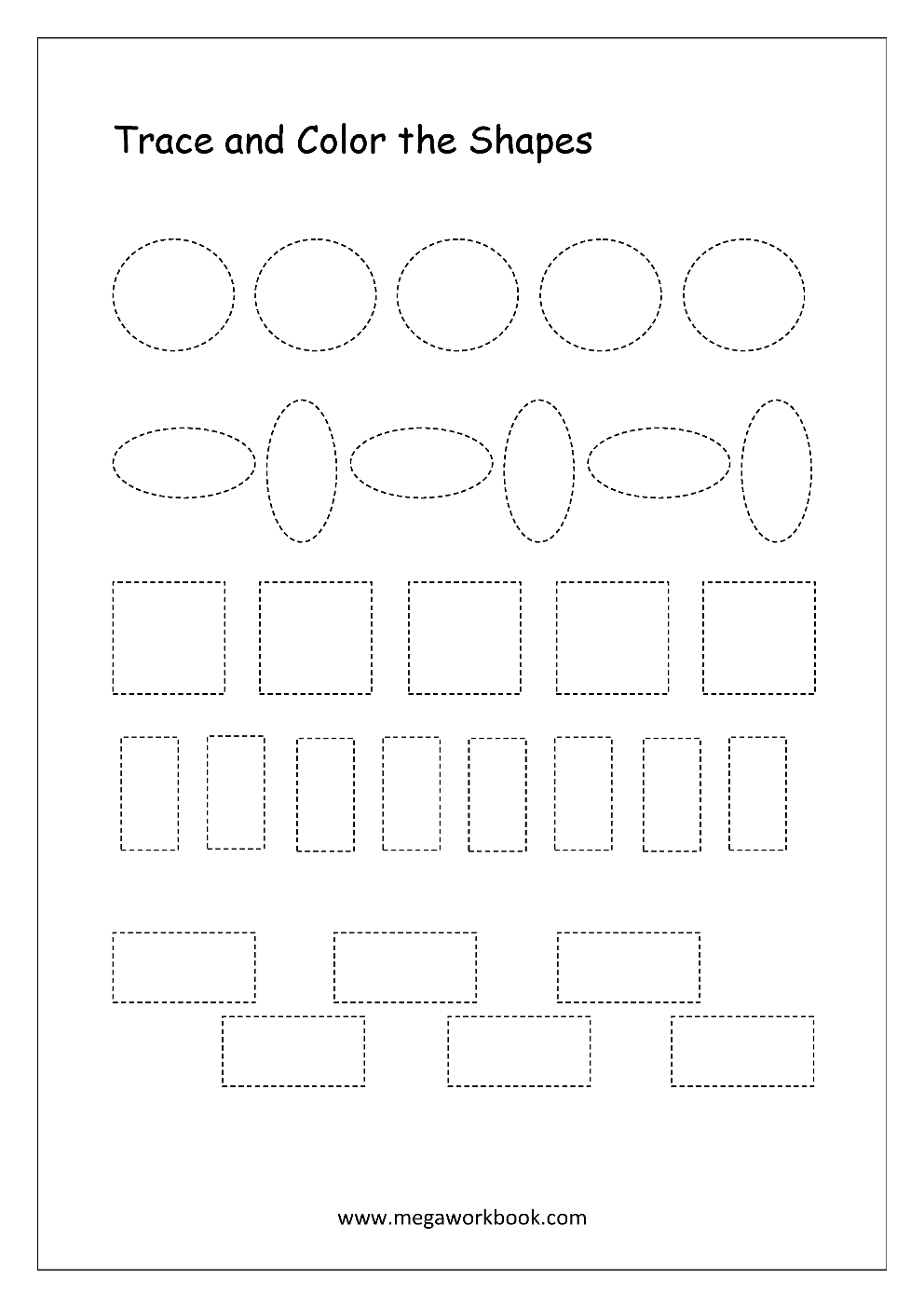 Tracing Worksheets Kindergarten Printable Traceable Shapes Tracing Worksheets Kindergarten Printable Traceable Shapes