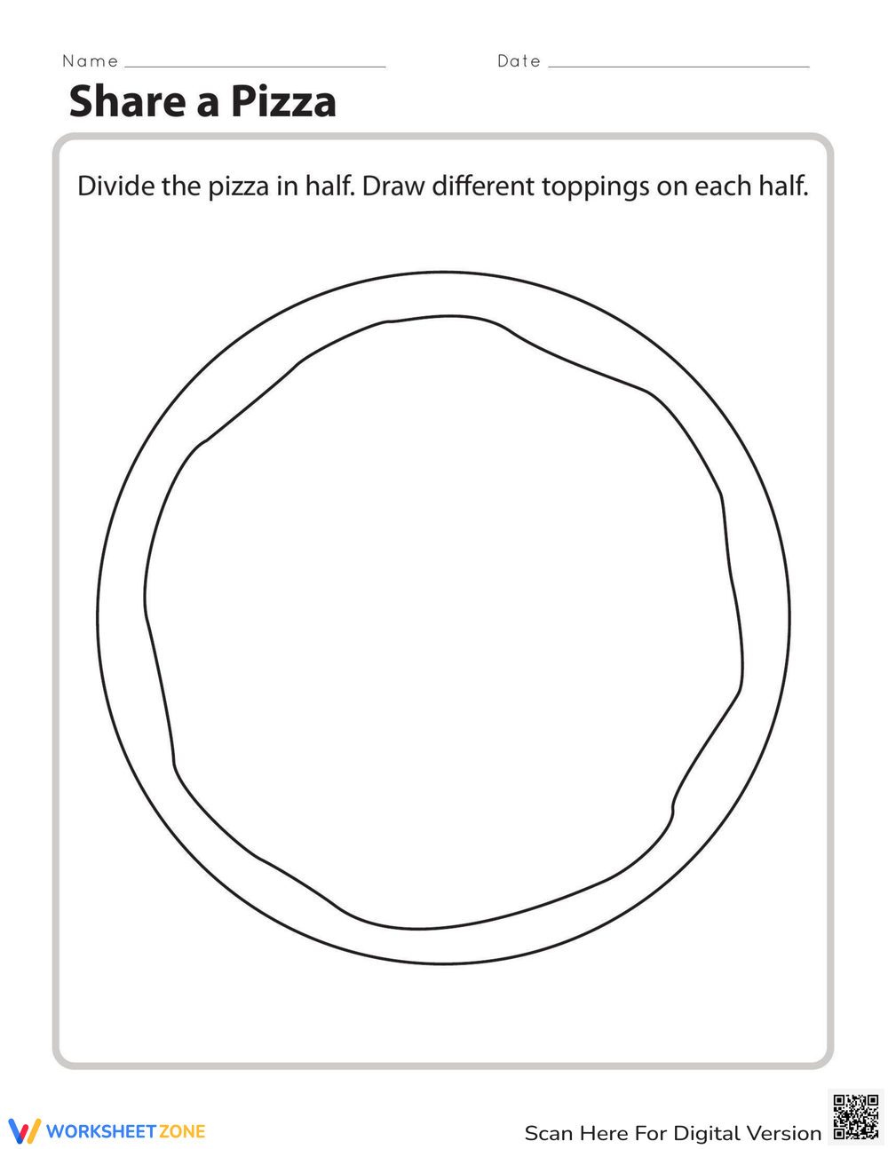 Printable Pizza Fraction Worksheets Printable Pizza Fraction Worksheets