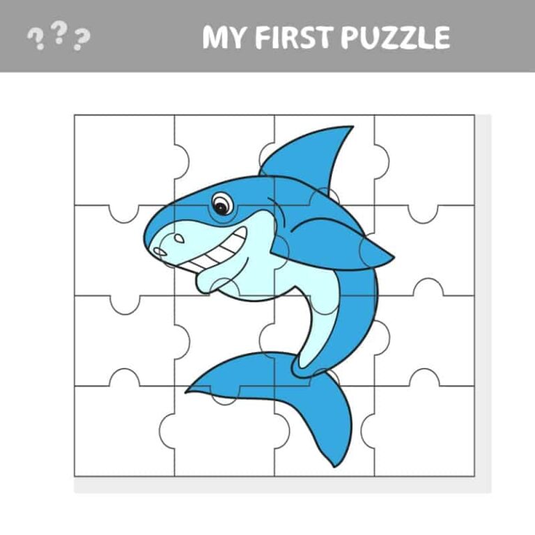 Shark Crafts For Kindergarten And Free Printable Puzzle