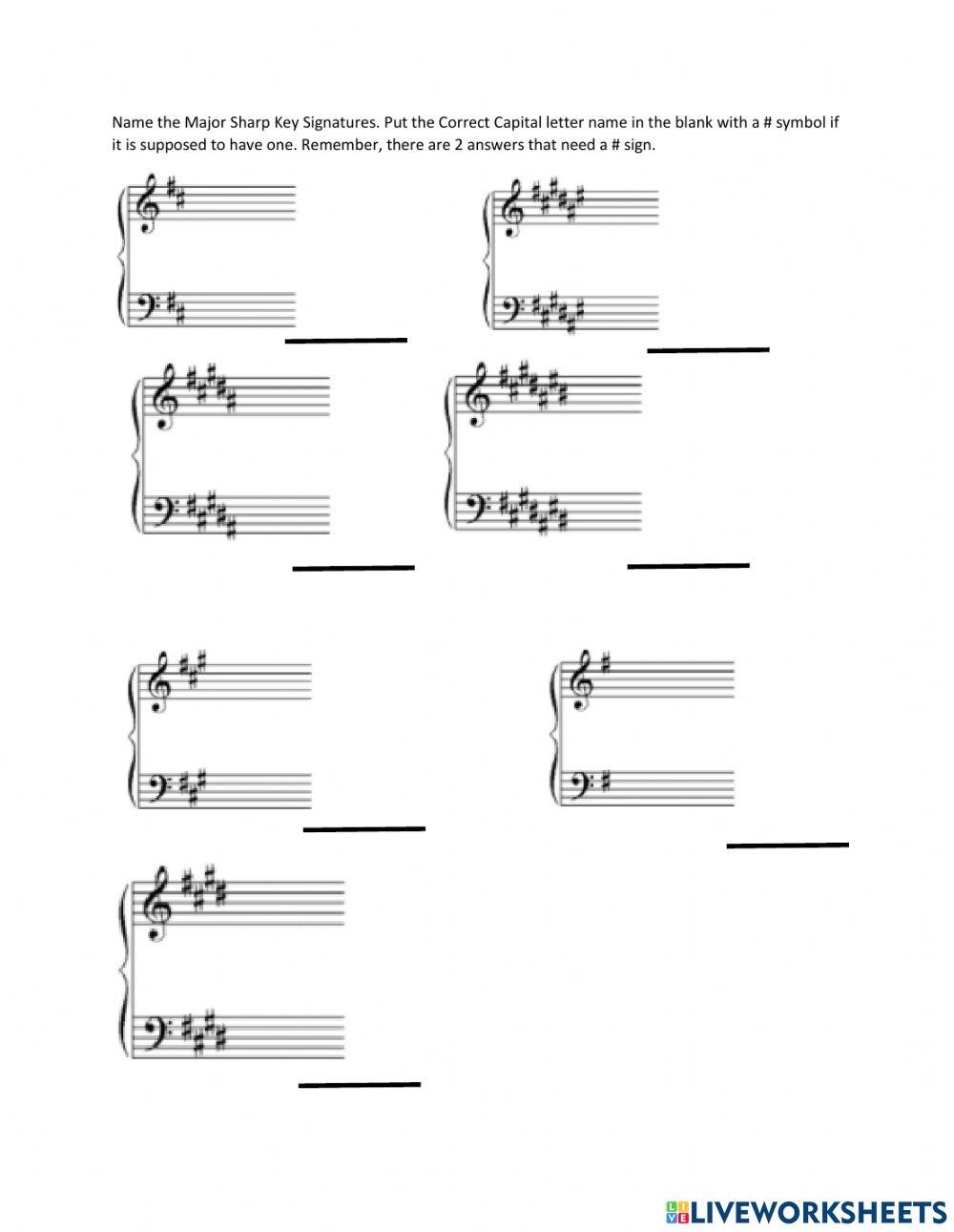Sharp Key Signature Identification Worksheet Worksheets Library Sharp Key Signature Identification Worksheet Worksheets Library