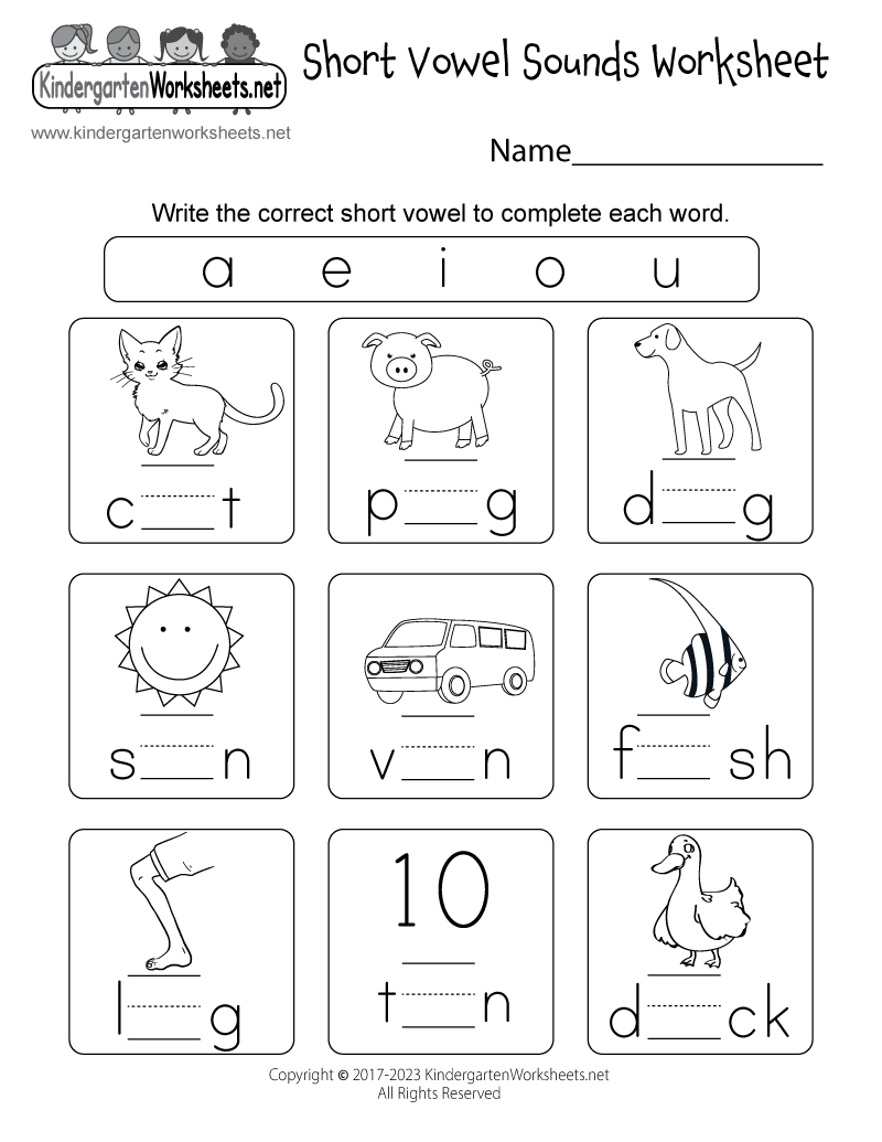 Free Printable Kindergarten English Worksheets Pdf
