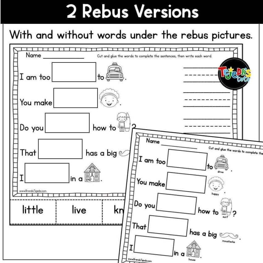 Sight Word Cloze Sheets Set 2 Fry Words 101 200 Tejeda s Tots