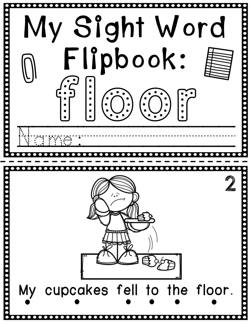 Sight Word Flip Book Flipbook FLOOR Made By Teachers Sight Word Flip Book Flipbook FLOOR Made By Teachers