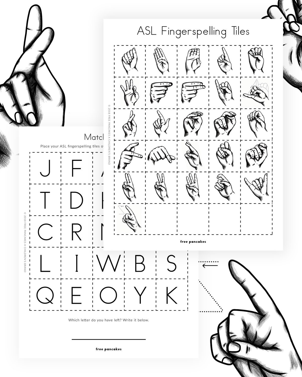 Sign Language Alphabet Worksheets