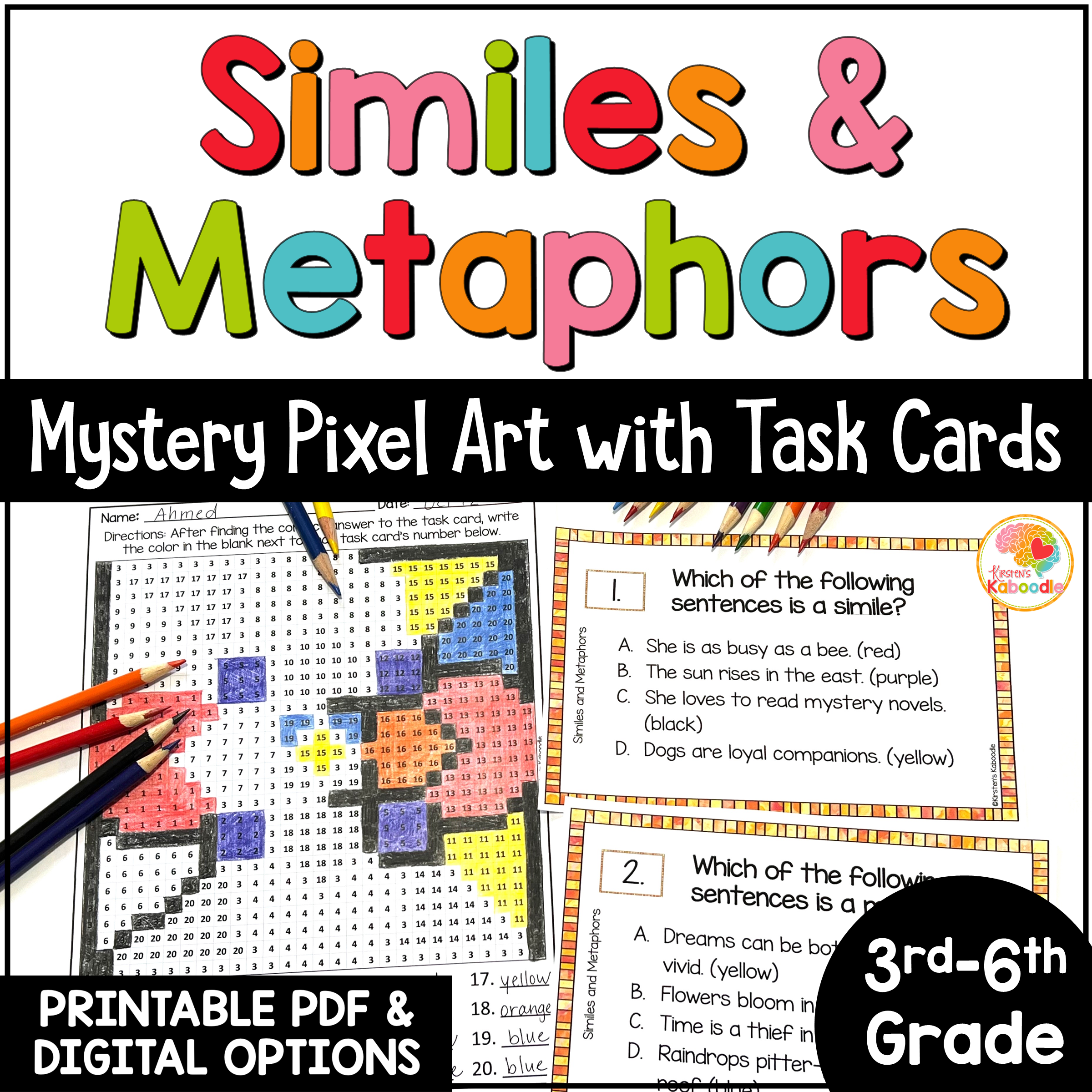 Free Printable Similes And Metaphors Worksheets