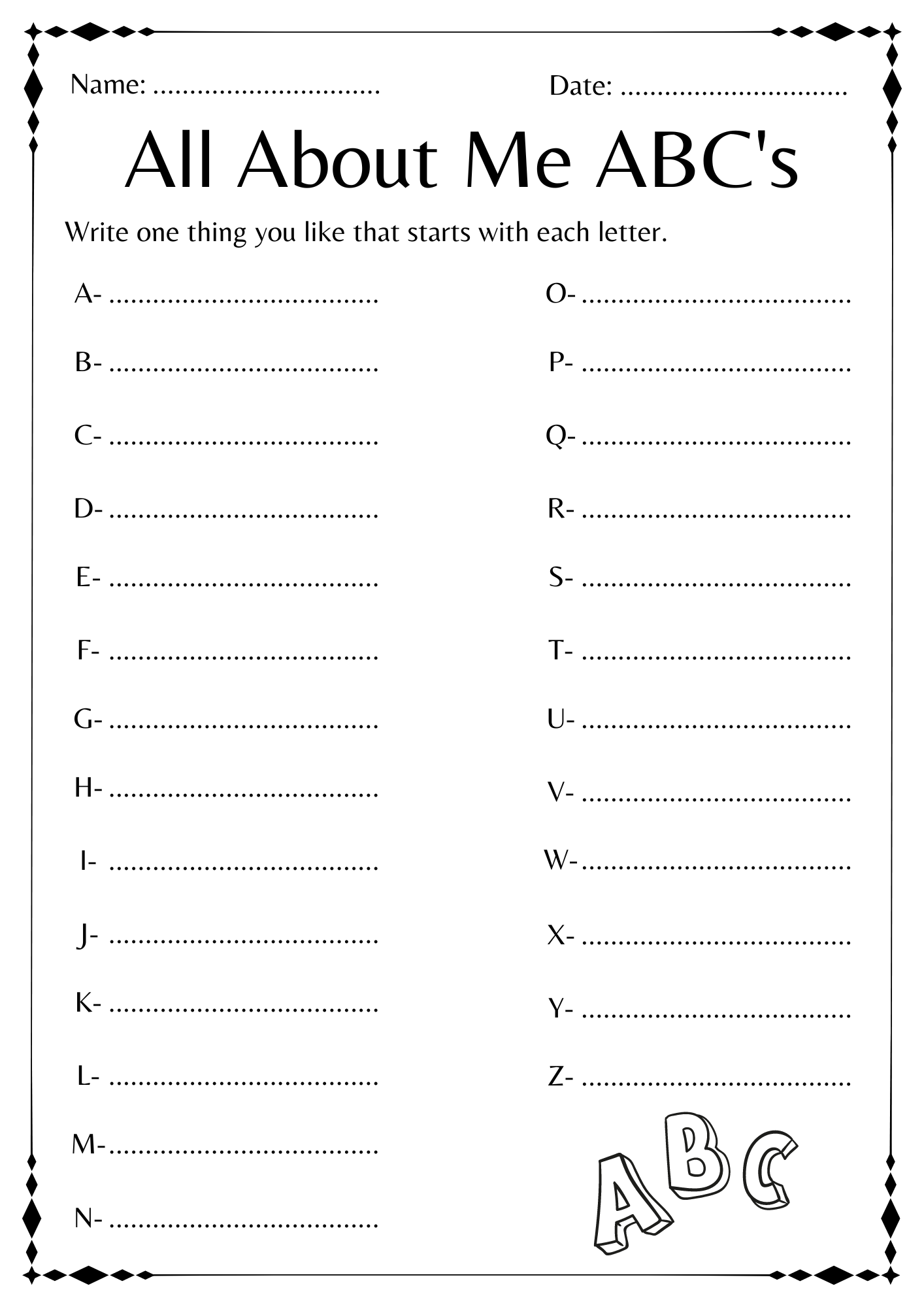 Kindergarten Number Abc Worksheets Printable Kindergarten Number Abc Worksheets Printable