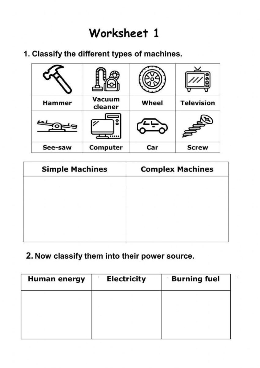 Simple And Complex Machines Online Activity Live Worksheets Worksheets Library