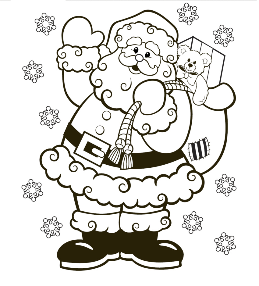 Simple Christmas Coloring Pages Toddlers Coloring Pages By Drawing Kids Medium