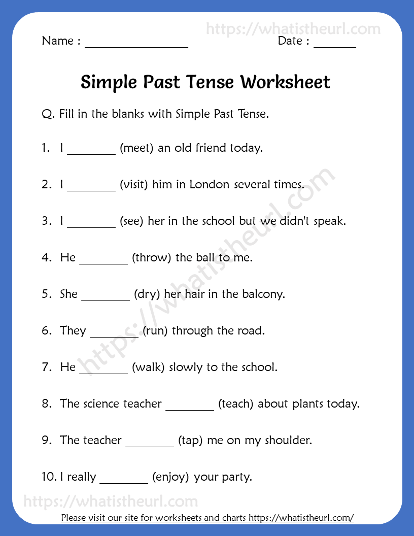 Simple Past Tense Worksheets For 5th Grade Your Home Teacher Simple Past Tense Worksheets For 5th Grade Your Home Teacher
