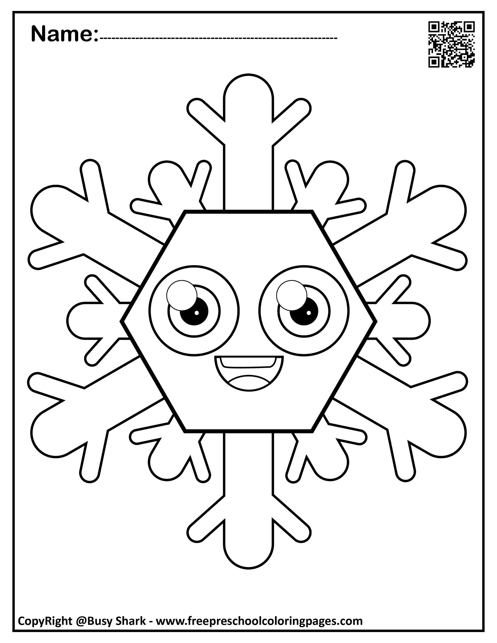 Snowflakes Preschool Coloring Pages Snowflakes Preschool Coloring Pages