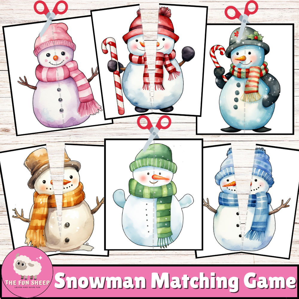 Snowman Matching Game Winter Activities For Preschool Winter Snowman Matching Game Winter Activities For Preschool Winter