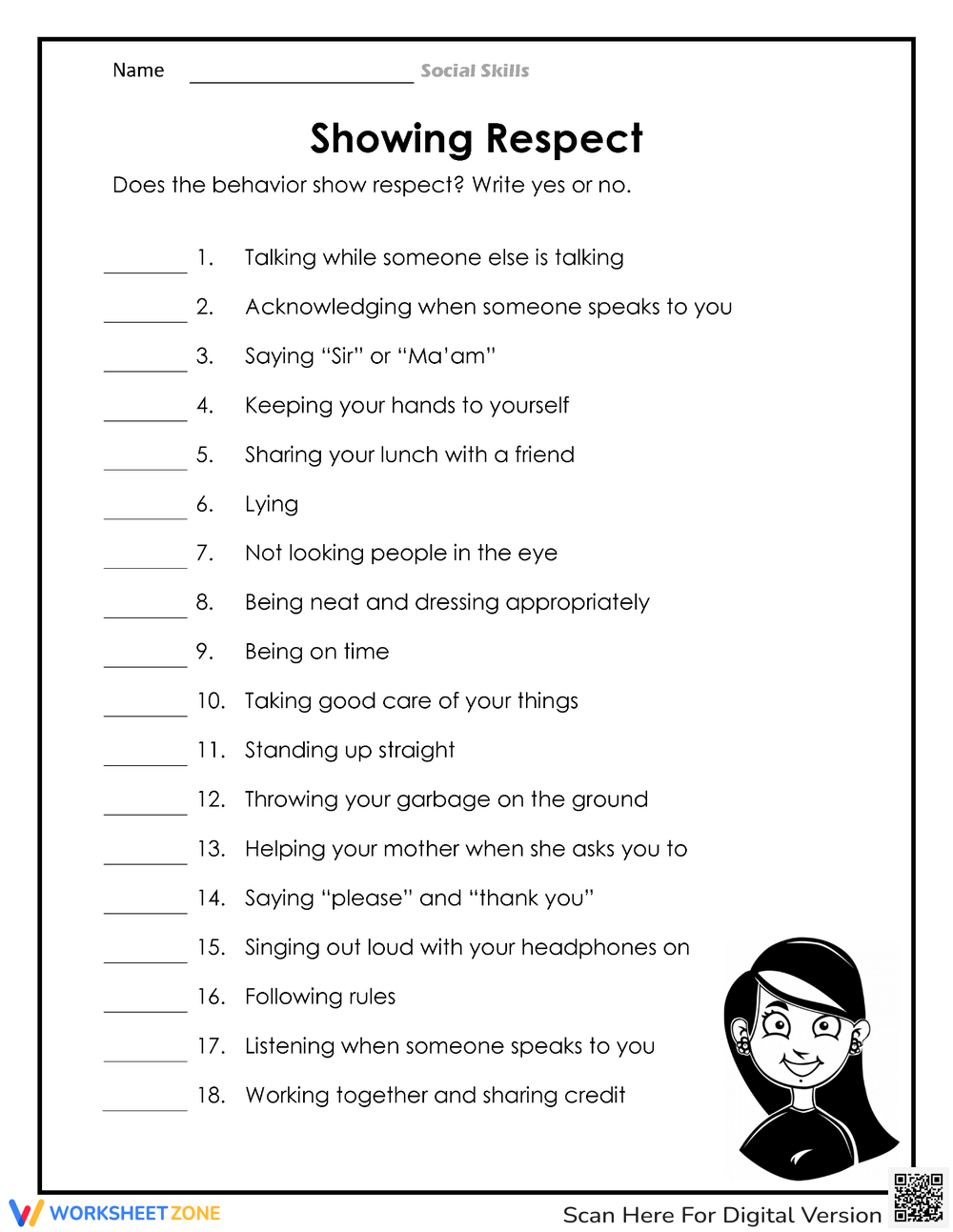 Social Skills Worksheets 2025