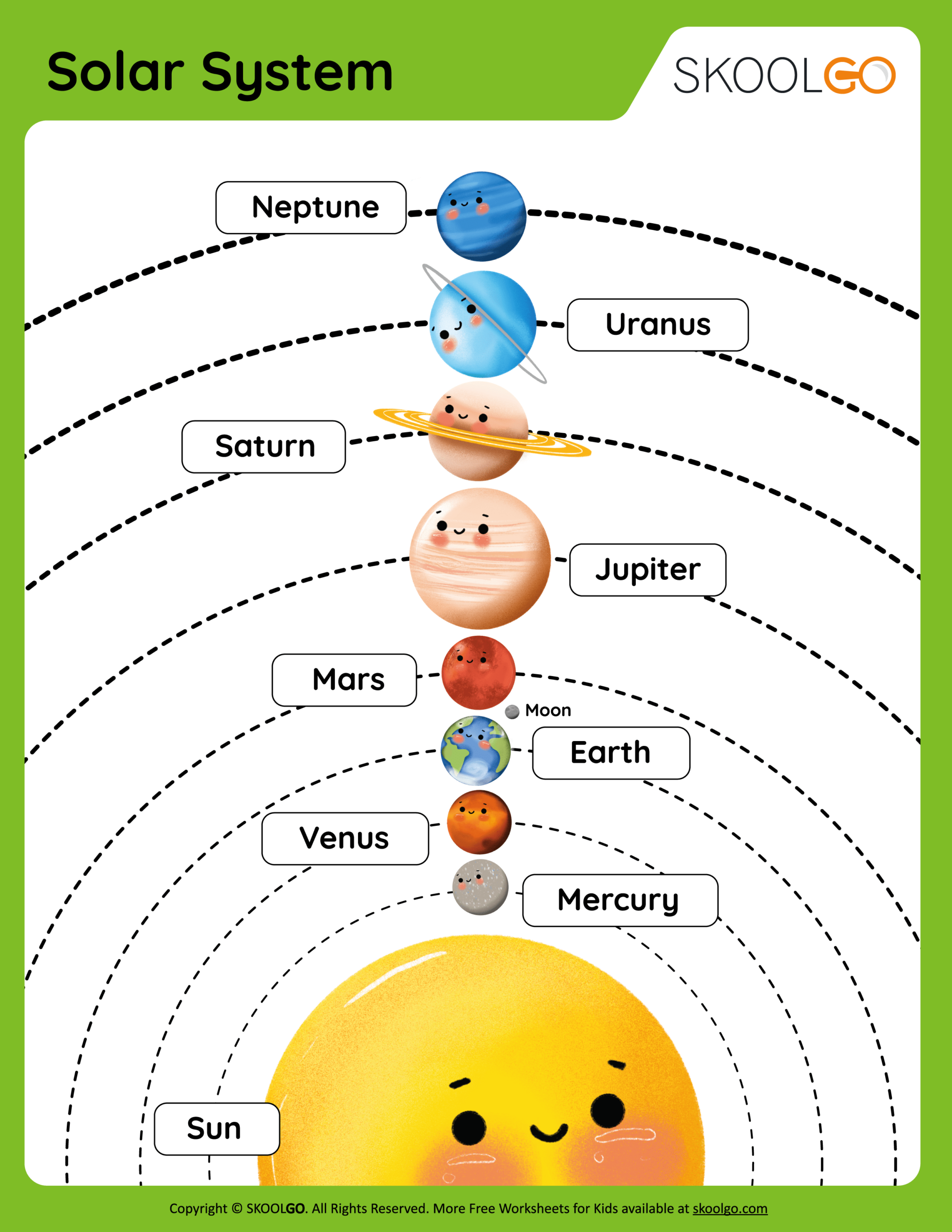 Solar System Free Worksheet SKOOLGO