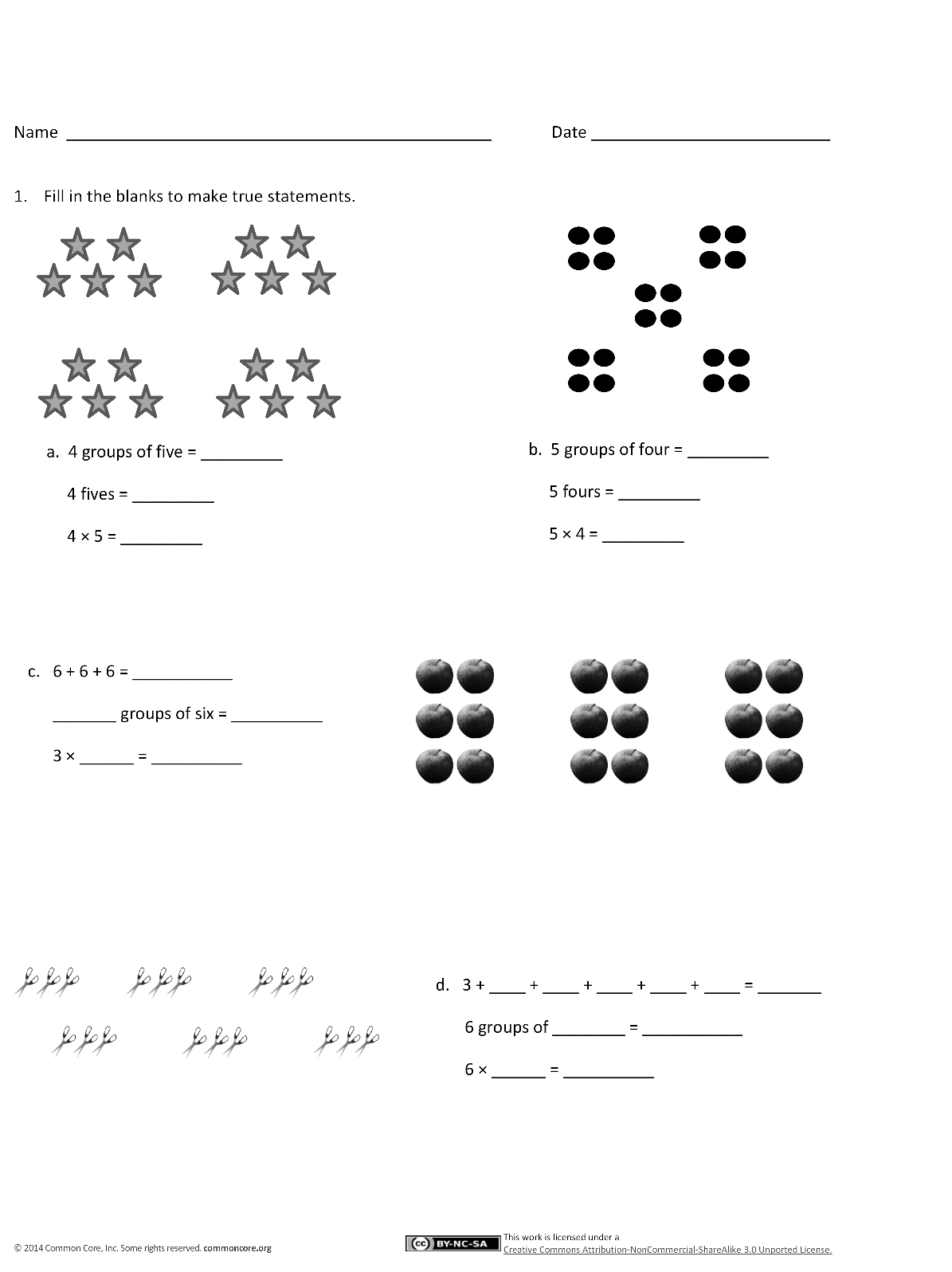 SOLUTION 3 Oa A 1 3rd Grade Equal Groups Multiplication Worksheets Library
