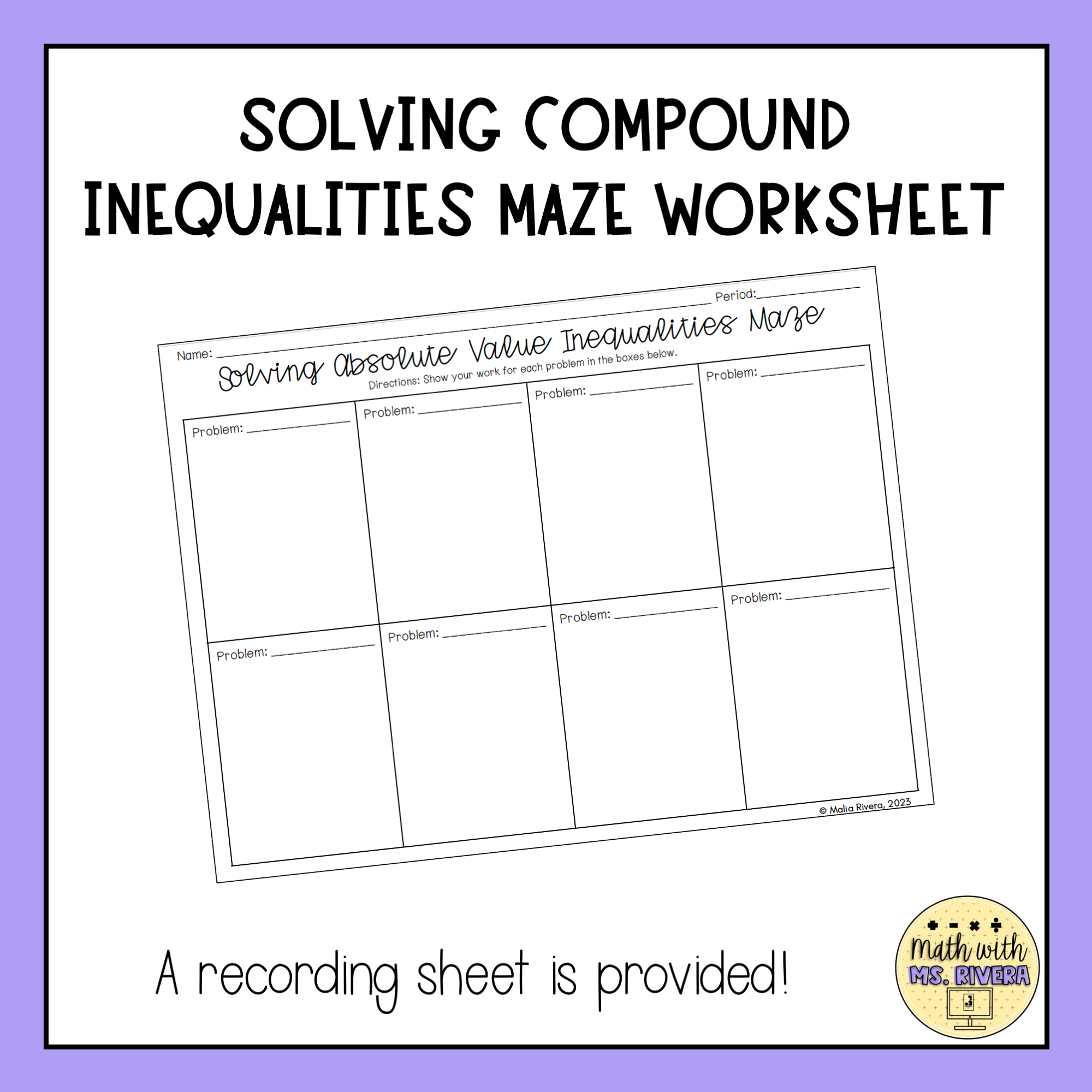 Inequality Maze Worksheet Answers Inequality Maze Worksheet Answers