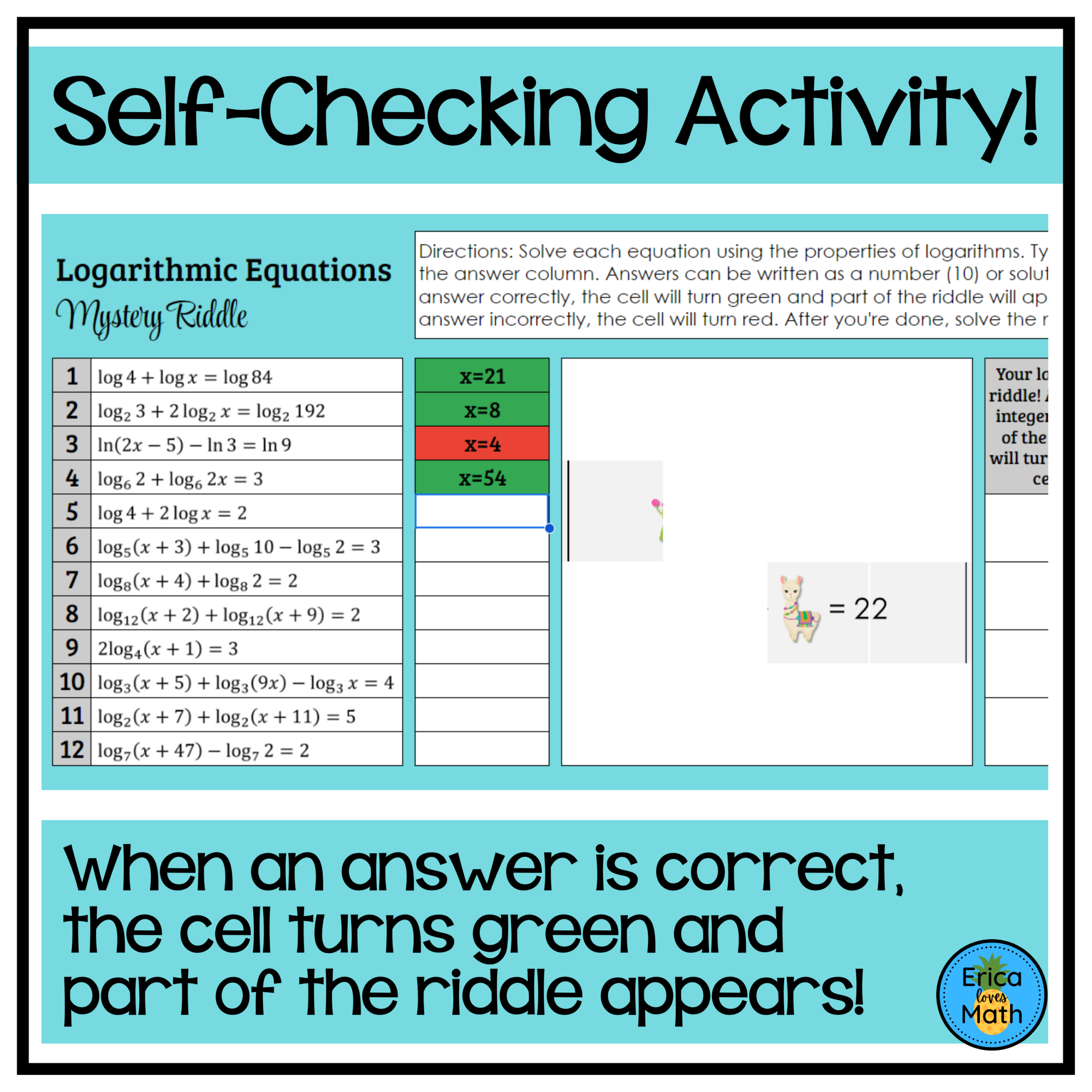 SOLVING LOGARITHMIC EQUATIONS FINDING Exponential Logarithmic 