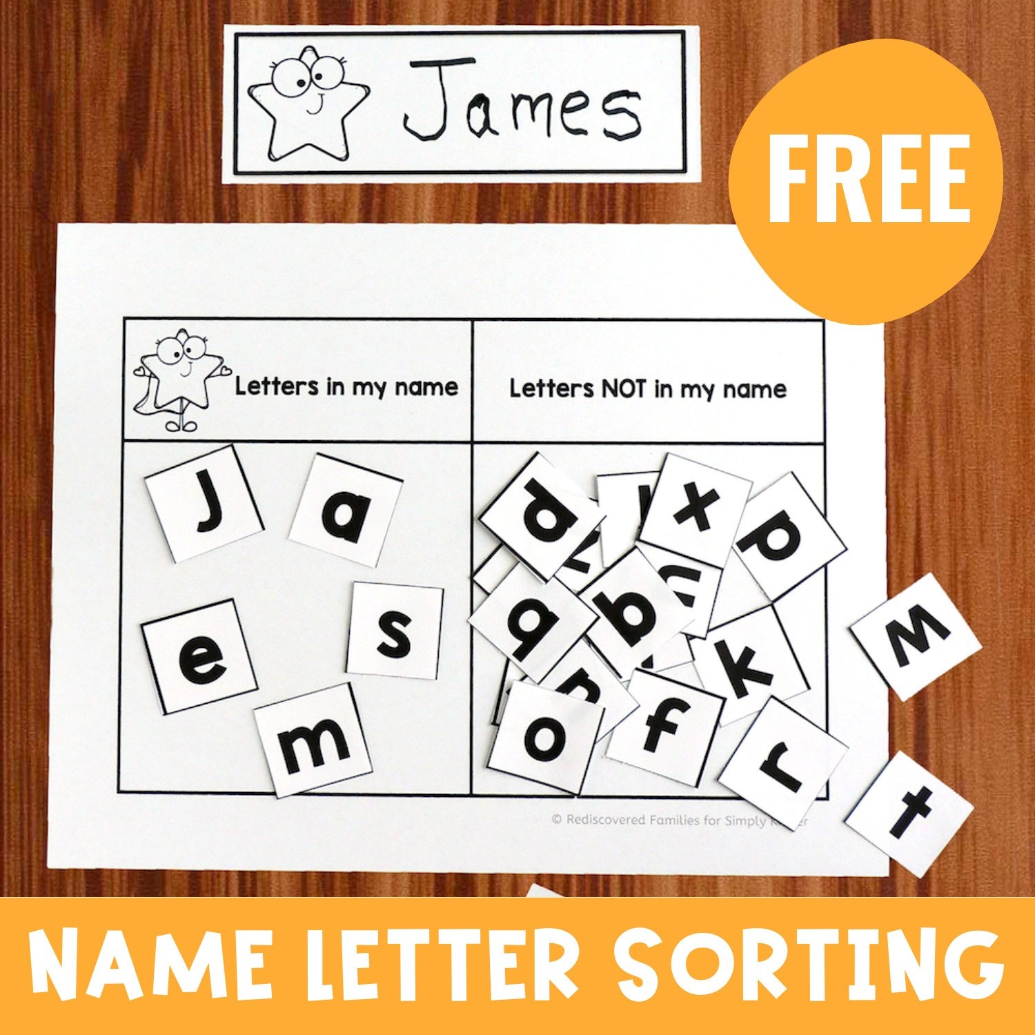 Sorting Game To Help Kinders Learn Their Names Free Printable Sorting Game To Help Kinders Learn Their Names Free Printable