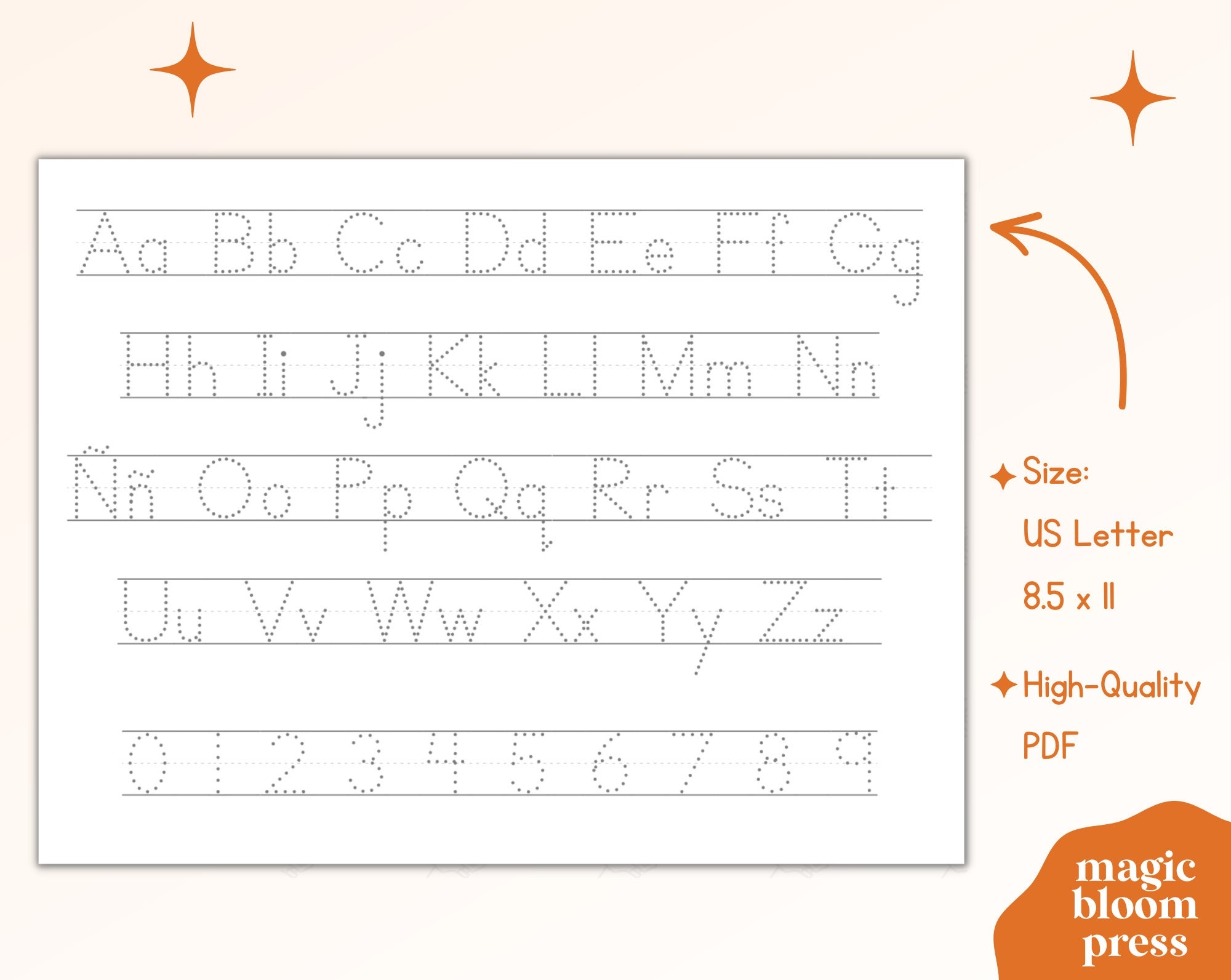 Spanish Alphabet U0026 Number Tracing Sheet ABC Tracing Handwriting Practice Number Tracing Tracing Printable Abecedario Etsy