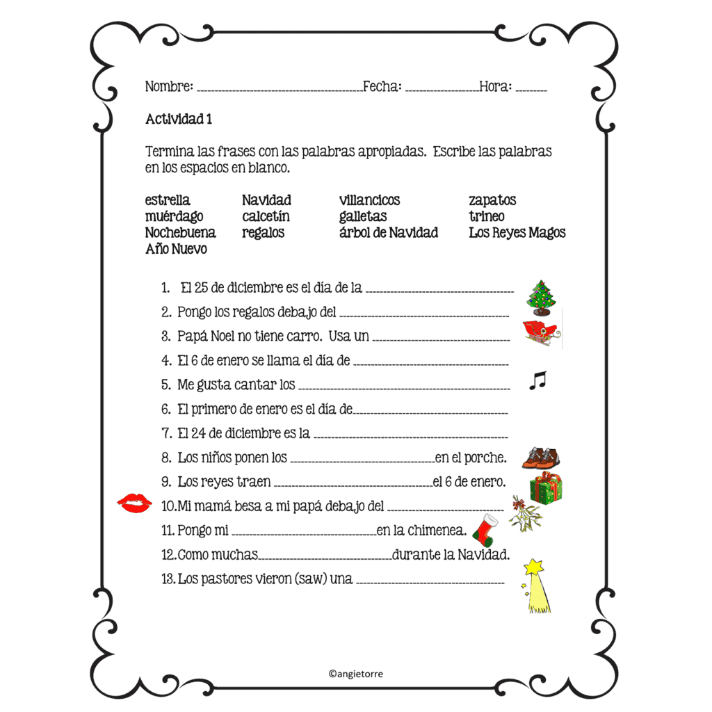 Spanish Christmas La Navidad Interactive Notebook Activities Spanish Christmas La Navidad Interactive Notebook Activities