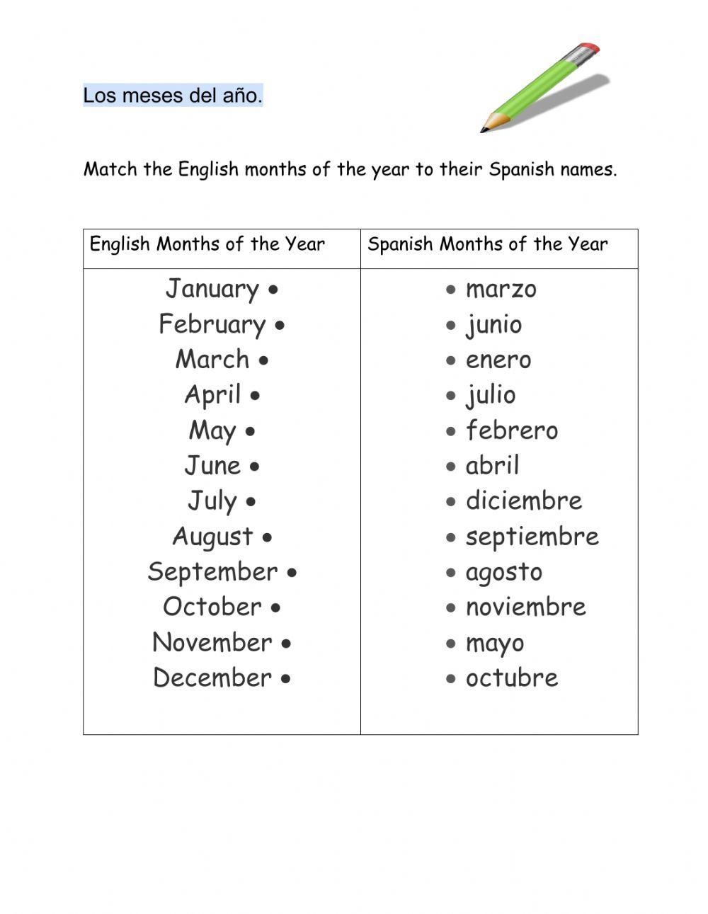Spanish Months Of The Year Worksheet Live Worksheets Worksheets Library Spanish Months Of The Year Worksheet Live Worksheets Worksheets Library