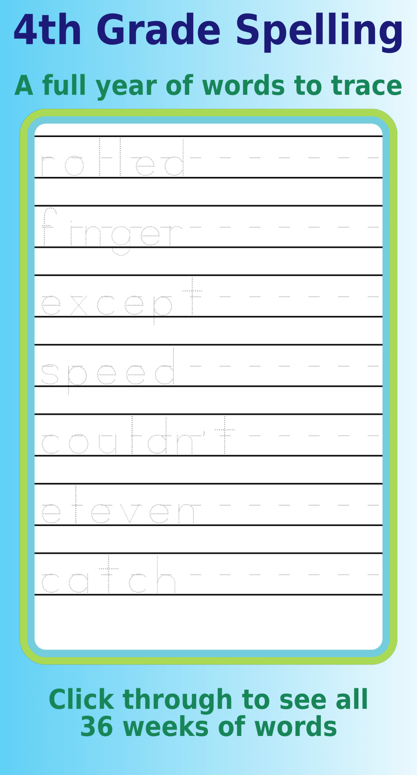 Spelling Word Tracing PDF Spelling Word Tracing PDF