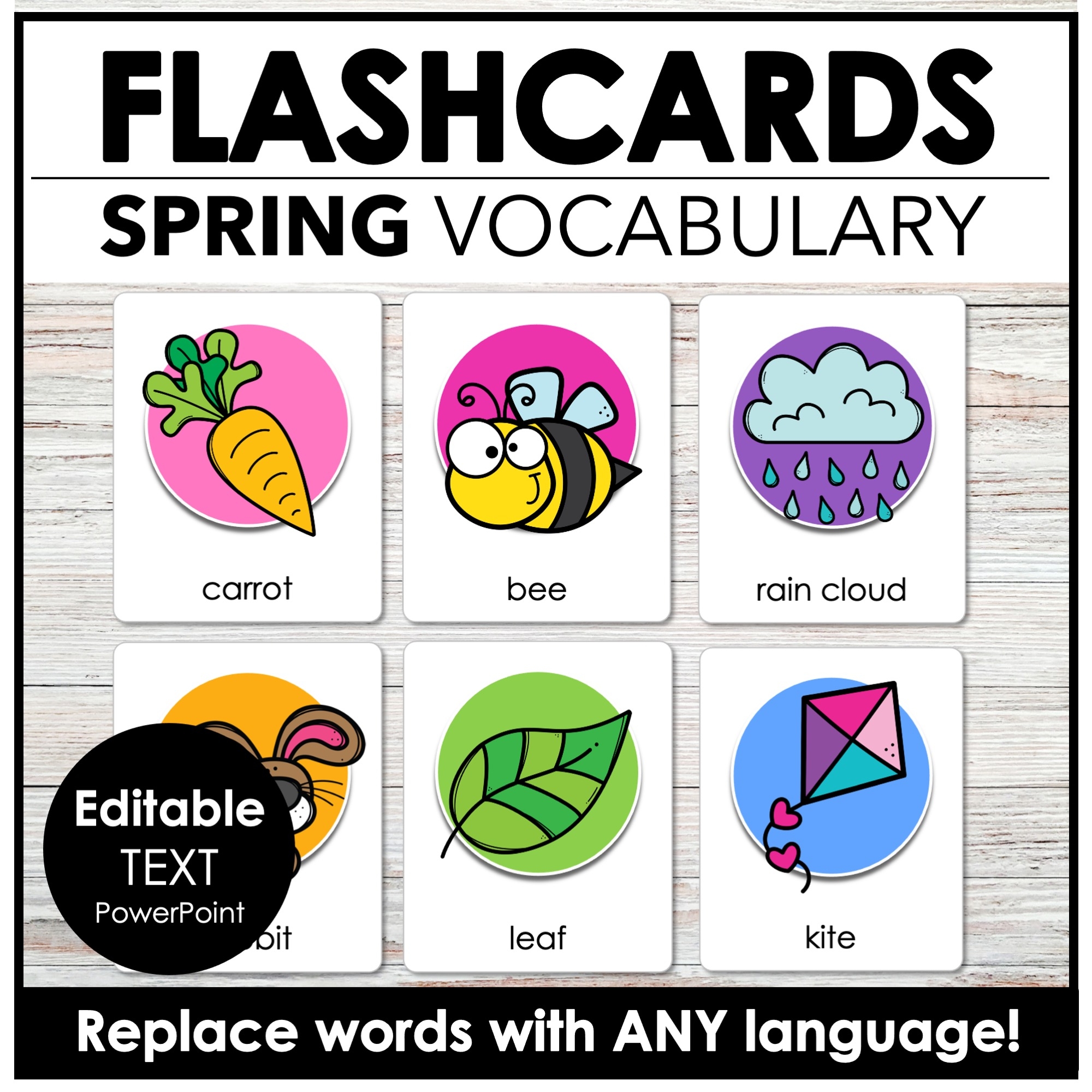 Spring Easter Flashcards Editable Vocabulary Word Flash Cards ESL EFL ELA Made By Teachers Spring Easter Flashcards Editable Vocabulary Word Flash Cards ESL EFL ELA Made By Teachers