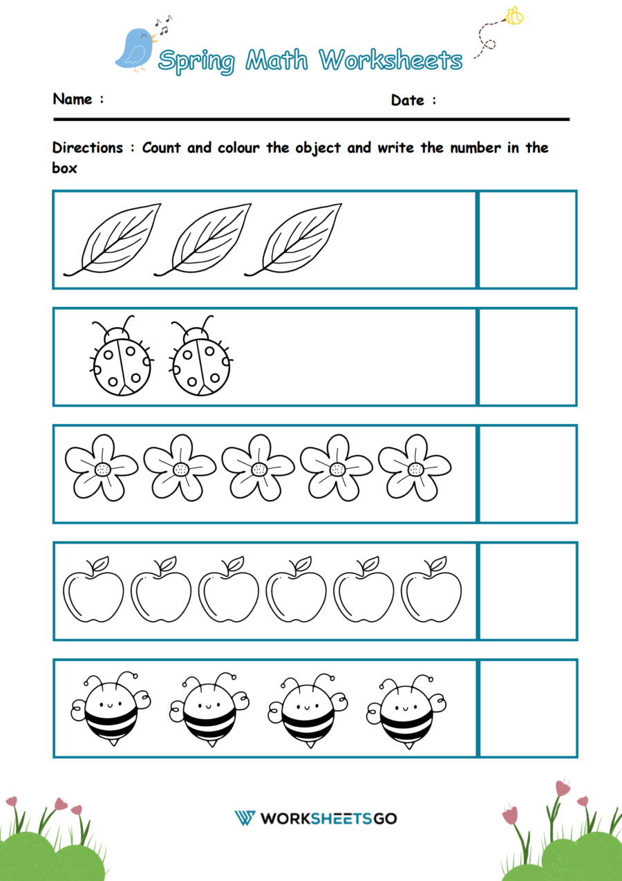 Spring Math Worksheets WorksheetsGO